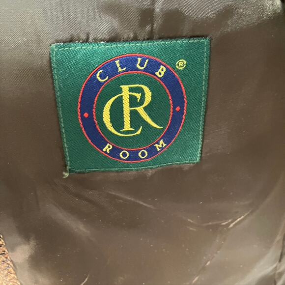 Vintage Club Room Mens 41R Brown Tweed Blazer Suit Jacket Wool Silk Alpaca Blend - Picture 11 of 16